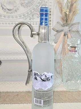 Vtg Brevettato E.P. Zing Italy Silver Plate Wine / Liquor Bottle Handle/Holder